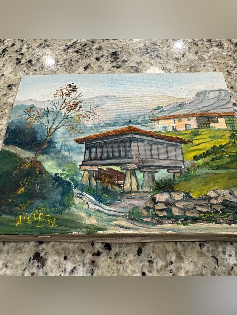 Rural outdoor house painting on canvas No frame